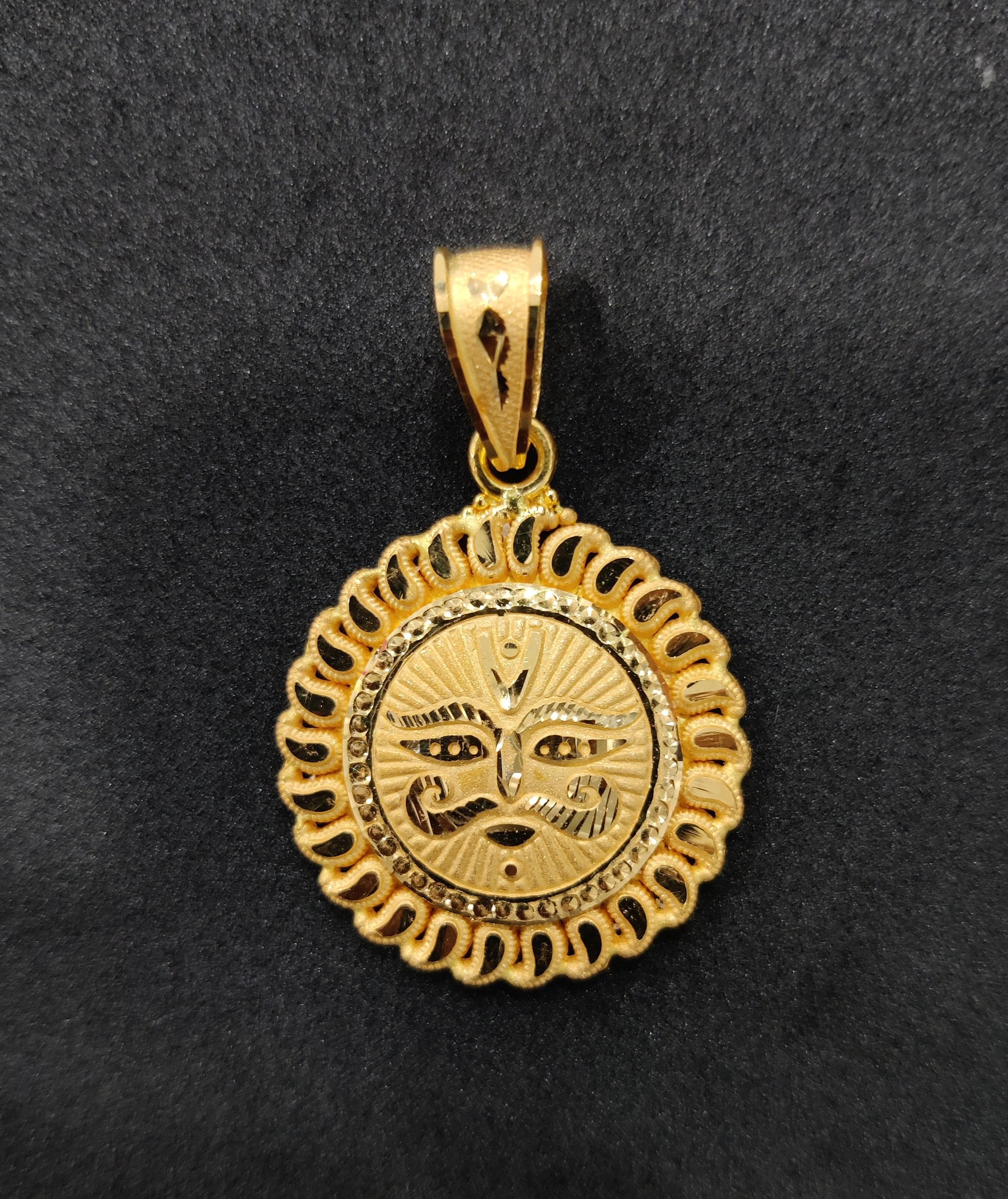 916 Gold Surya Pendant