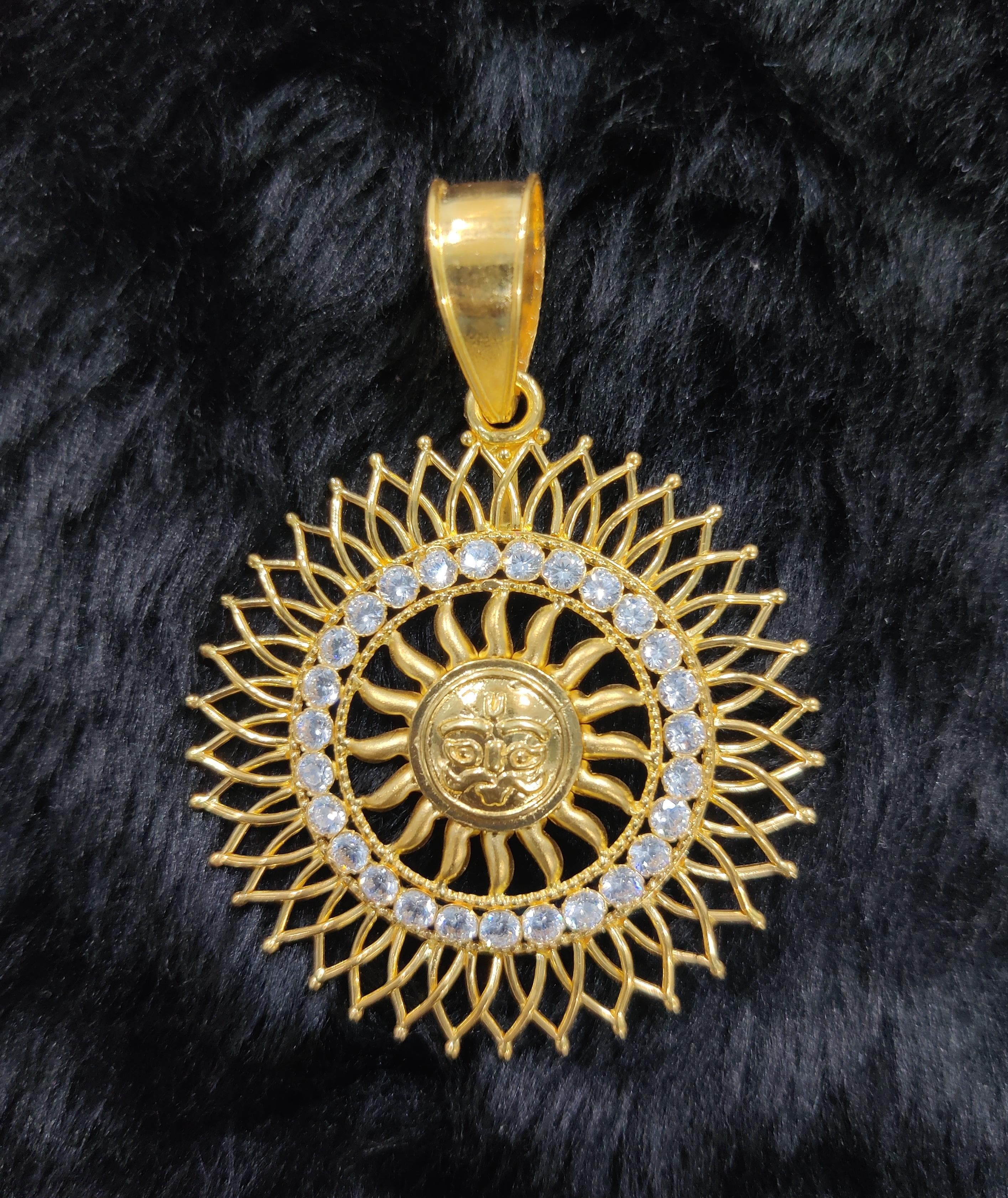 916 Gold Surya Pendant