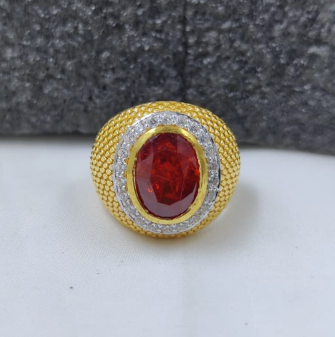 916 Gold Singal Stone Ring