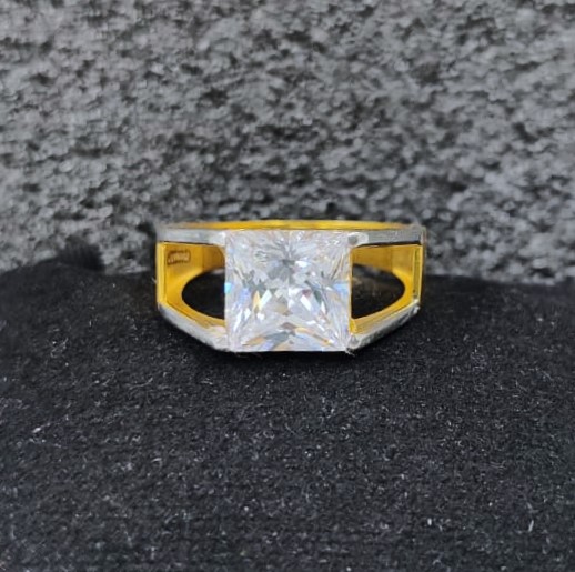 916 Gold Singal Stone Ring