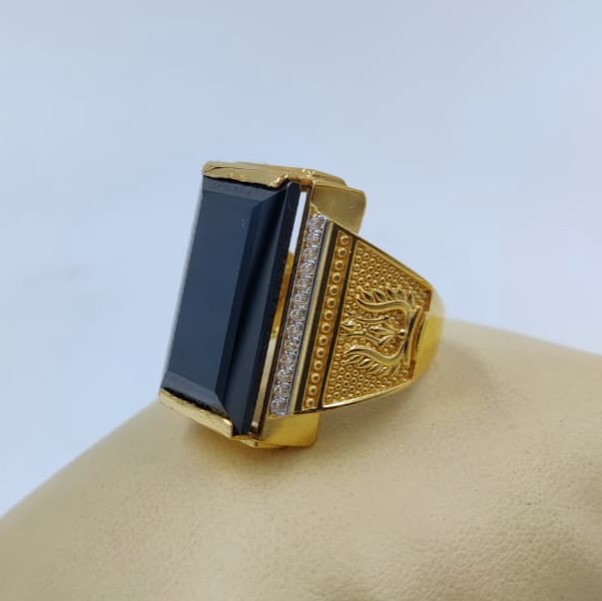 916 Gold Fancy Single Stone Ring