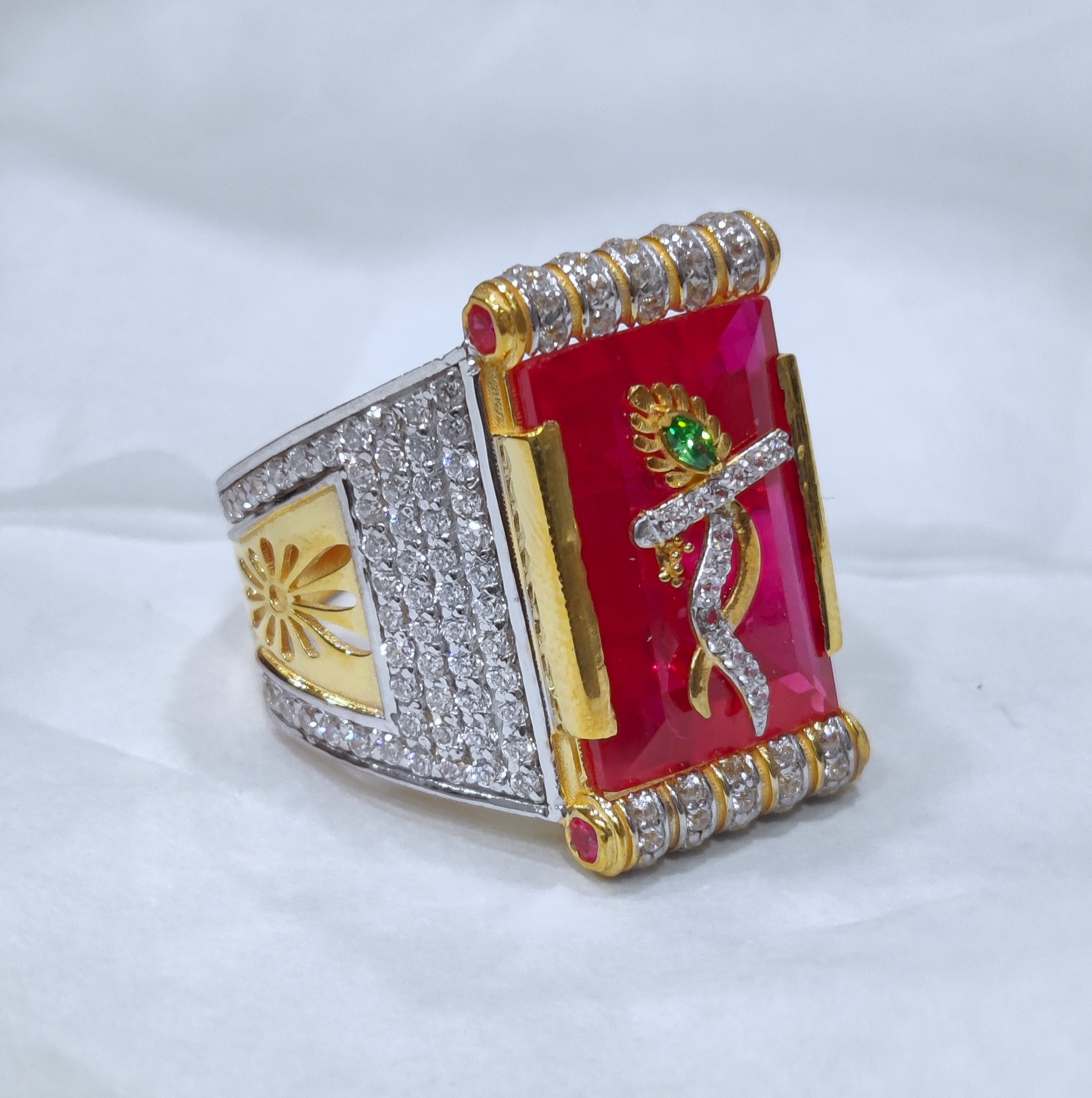 916 Gold Fancy Krishna Ring-26
