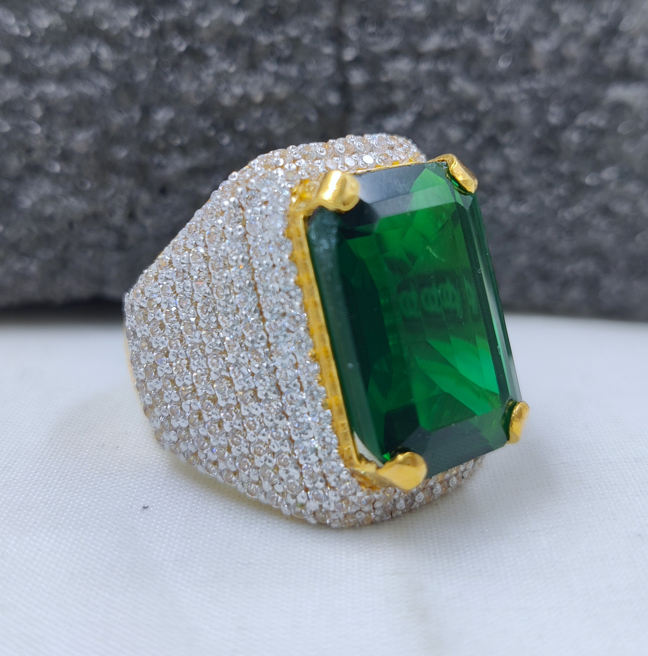 916 Gold Fancy Singal Stone Ring-27